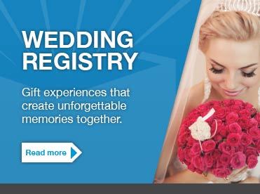Unique wedding registry gift ideas and gift certificates for activities and things to do across canada